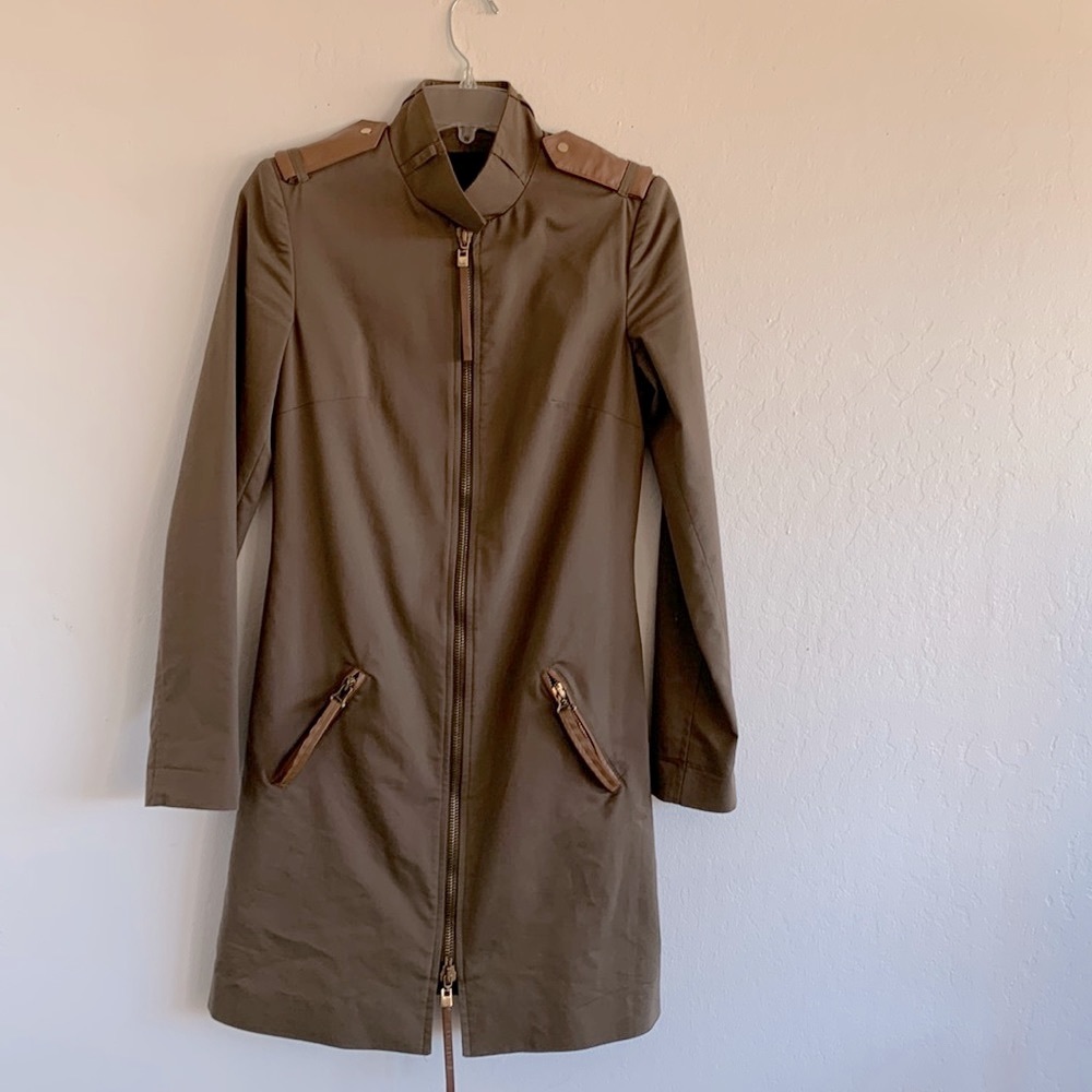 HÔTEL PARTICULIER BROWN ZIP UP 3/4 COAT - SZ SMALL